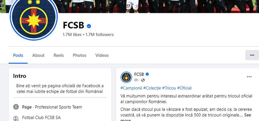 FOTO: Captură Facebook FCSB a primit motivarea Curții de Apel și a luat prima decizie
