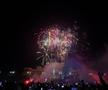 Petrecere și foc de artificii în Piața Constituției. FCSB, campioană Superligă 2024-2025. Foto: Sergiu Alexandru (GSP.RO)