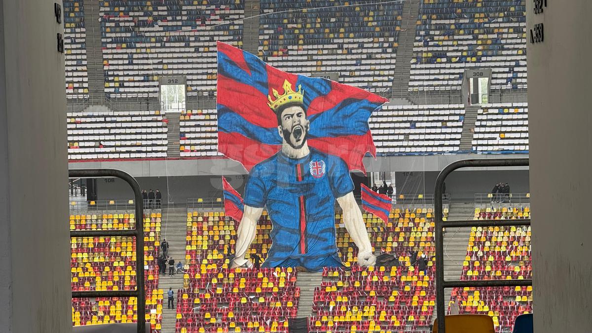 Scenografia pregătită de FCSB / FOTO: GSP