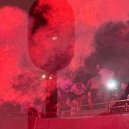 Petrecere și foc de artificii în Piața Constituției. FCSB, campioană Superligă 2024-2025. Foto: Sergiu Alexandru (GSP.RO)