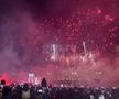 Petrecere și foc de artificii în Piața Constituției. FCSB, campioană Superligă 2024-2025. Foto: Sergiu Alexandru (GSP.RO)