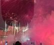 Petrecere și foc de artificii în Piața Constituției. FCSB, campioană Superligă 2024-2025. Foto: Sergiu Alexandru (GSP.RO)