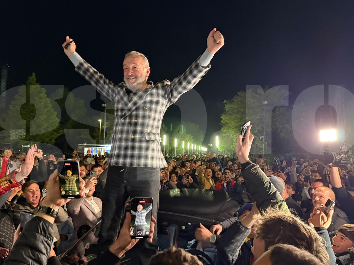 „Sus, nea Gigi!” » Imagini din alte vremuri la Arena Națională! Becali s-a urcat pe mașină