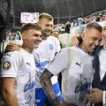 Alexandru Cicâldău, alături de patronul Mihai Rotaru, după ce Universitatea Craiova a câștigat titlul / Foto: Cristi Preda GSP