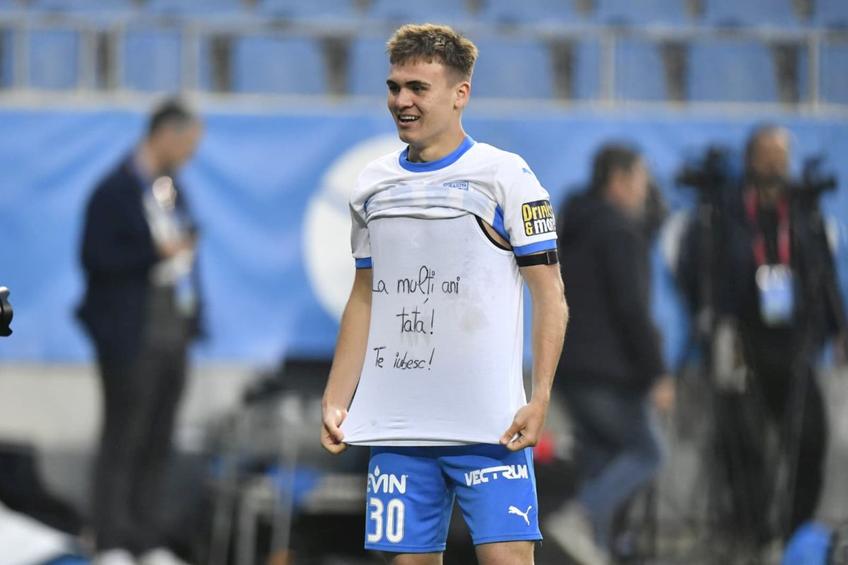 David Matei a deschis scorul în U Craiova - U Cluj / Foto: Cristi Preda GSP