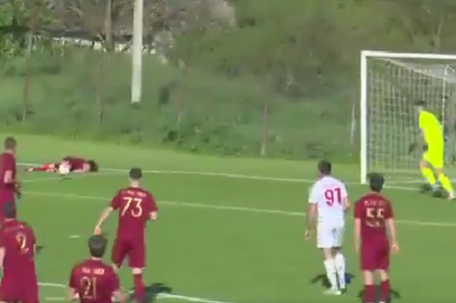 Autogol de necrezut în Moldova // Captură foto: X @VStrutinski