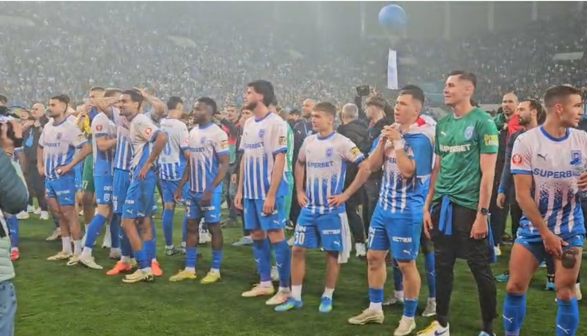 Petrecerea Craiovei s-a mutat pe malul lacului! Mihai Rotaru, scandări cot la cot cu jucătorii
