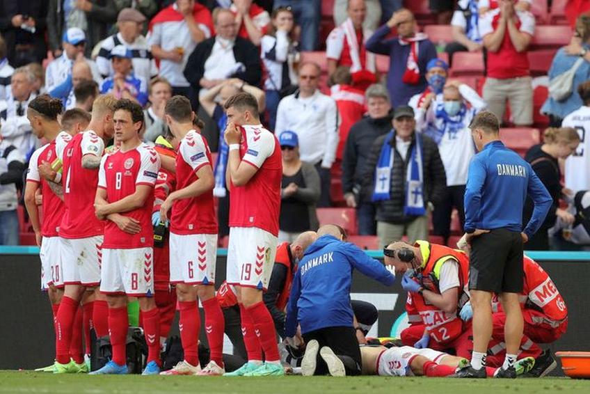Christian Eriksen a trecut cu bine peste momentele dramatice din meciul cu Finlanda / foto: Guliver/Getty Images
