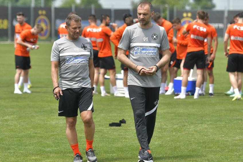 Dinu Todoran și Thomas Neubert coordonează antrenamentele FCSB // foto: Facebook