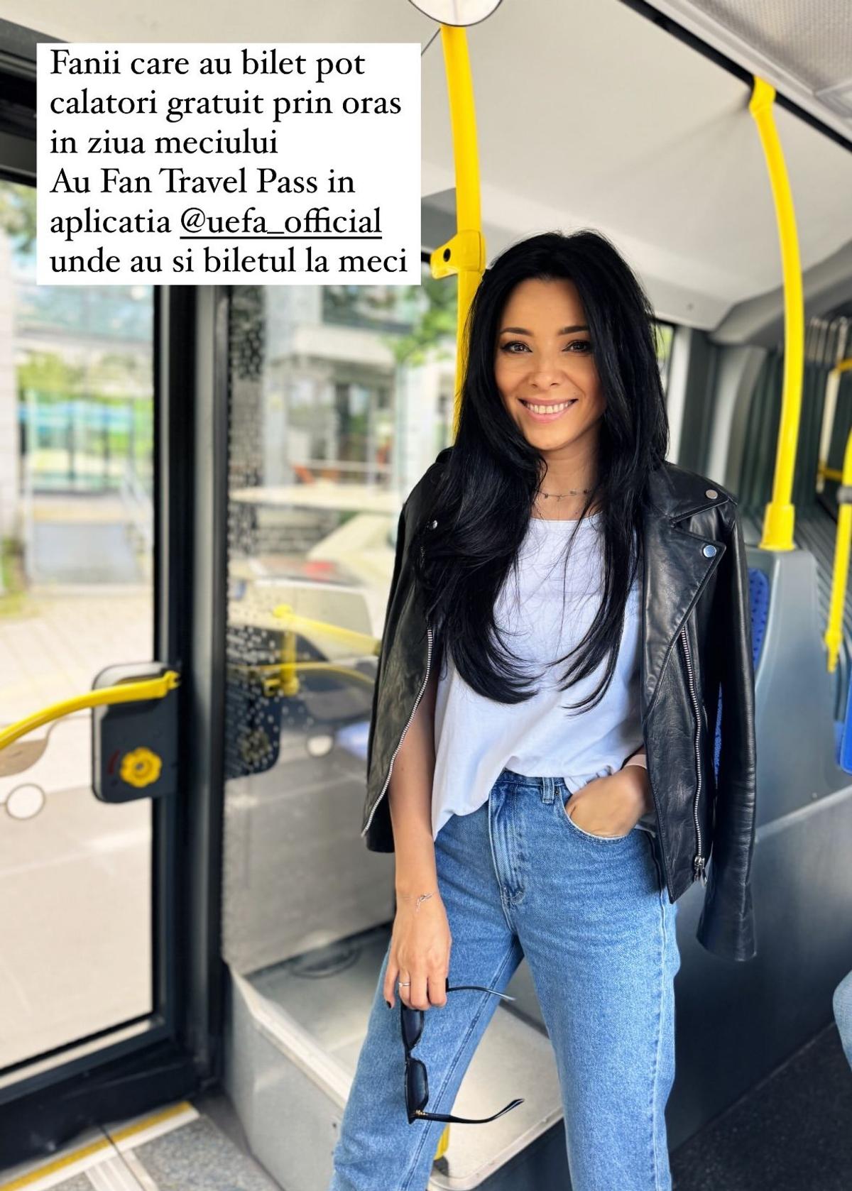 Corina Caragea a ajuns la Munchen! Într-o fustă scurtă, prezentatoarea de la Pro TV a făcut furori înainte de meciul România - Ucraina