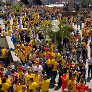 Fanii români înainte de meciul cu Ucraina de la Euro 2024, foto: Andrei Crăițoiu (GSP)