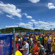 Suporterii României au ajuns la stadion înainte de meciul cu Ucraina / Foto: Andrei Crăițoiu (GSP)
