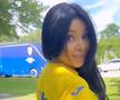 Corina Caragea a ajuns la Munchen! Într-o fustă scurtă, prezentatoarea de la Pro TV a făcut furori înainte de meciul România - Ucraina