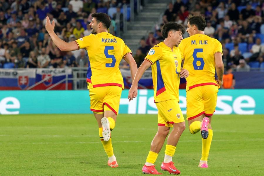 Umit Akdag, celebrând golul marcat împotriva Slovaciei U21 / FOTO: Ionuț Iordache (GSP) Vești proaste în „dosarul Umit Akdag” » Șanse tot mai mari ca România să piardă fotbalistul care a impresionat la EURO: „Mai vorbesc cu el...”