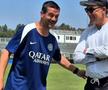 Cristi Chivu și actorul Clive Owen, în cantonamentul lui Inter din Los Angeles / Foto: inter.it