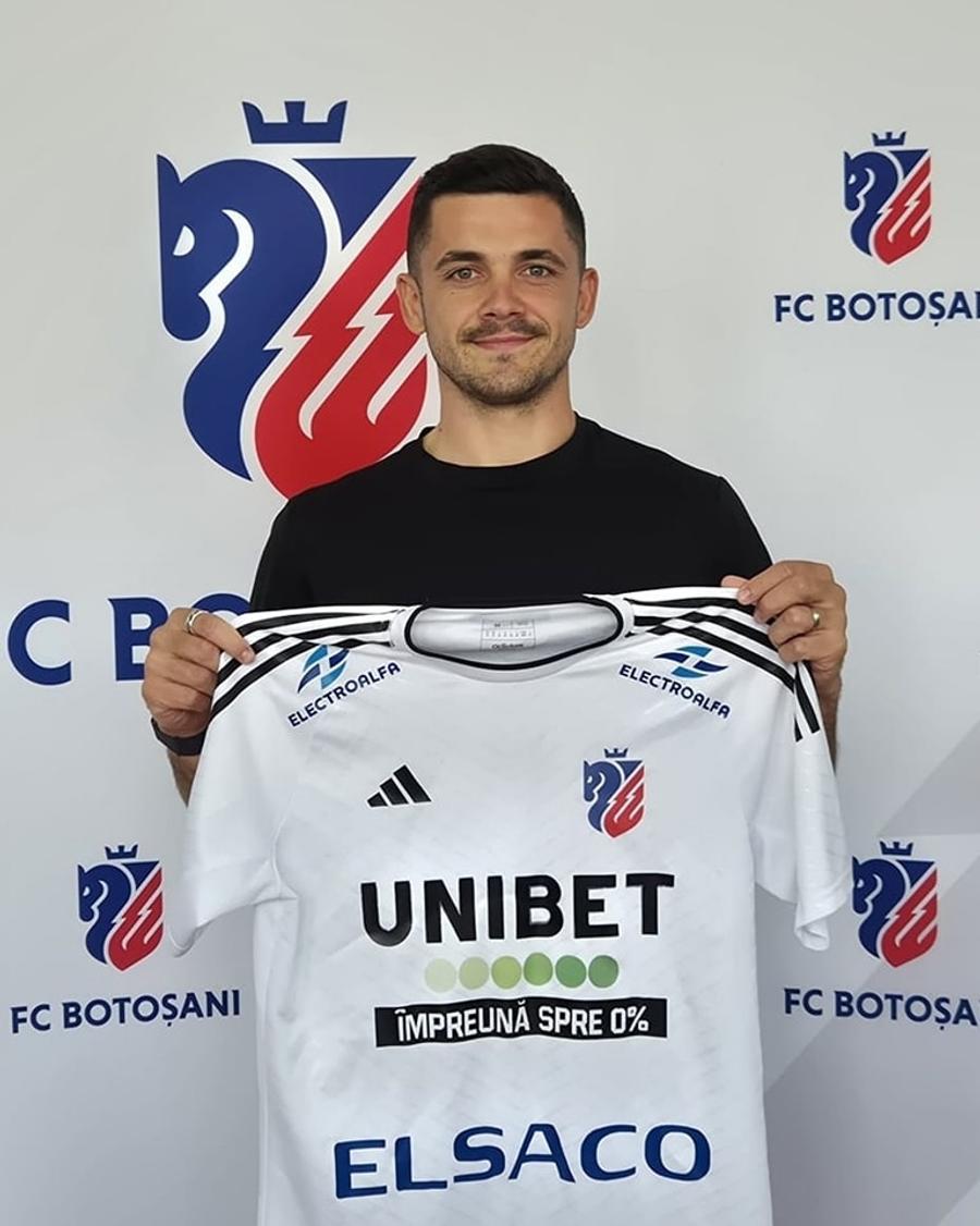 Andrei Dumiter a semnat pe două sezoane cu FC Botoșani. Foto: FC Botoșani Facebook Andrei Dumiter, ex-UTA, a fost prezentat oficial la noua echipă din Superliga