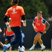 Căpitanul Lautaro Matinez la antrenamentele lui Inter la Los Angeles / Foto: inter.it