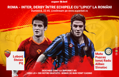 Roma – Inter, derby între echipele cu „lipici” la români