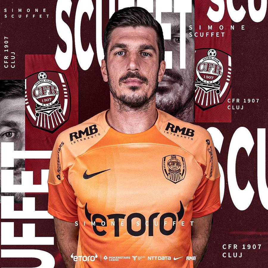 Simone Scuffet/ foto Facebook@ CFR Cluj CFR și-a găsit portar » Clujenii au făcut anunțul oficial