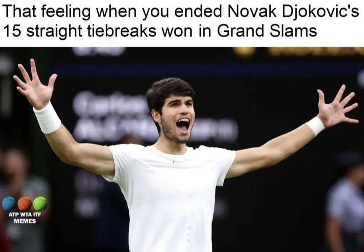 Carlos Alcaraz - Novak Djokovic, meciul care a „aprins” internetul » Cele mai tari meme-uri după finala de la Wimbledon
