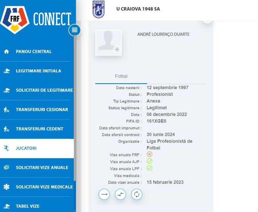 Potrivit FCU Craiova, Andre Duarte are contractul prelungit până 30 iunie 2024 Impresarul lui Andre Duarte somează FCU Craiova: „Au 10 zile la dispoziție”