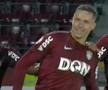 Gestul lui Louis Munteanu după golul cu Paksi