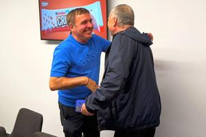 Reacția lui Gică Hagi la revederea cu Dan Petrescu » Imaginile serii, la pauză, în Ghencea