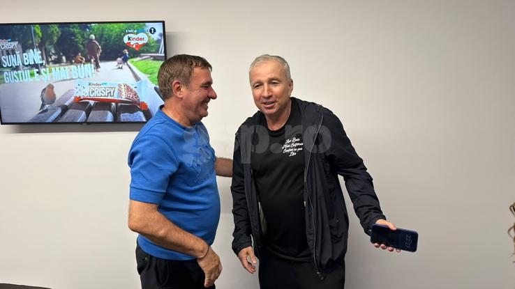 Gică Hagi și Dan Petrescu s-au întâlnit la FCSB - FC Argeș. Foto: Andrei Crăițoiu (GSP.RO)