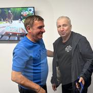 Gică Hagi și Dan Petrescu s-au întâlnit la FCSB - FC Argeș. Foto: Andrei Crăițoiu (GSP.RO)