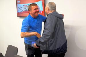 Reacția lui Gică Hagi la revederea cu Dan Petrescu » Imaginile serii, la pauză, în Ghencea