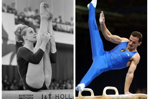 Vera Čáslavská și Marius Urzică, primul și ultimul 10,00 în gimnastica mondială Montaj foto: Imago Images