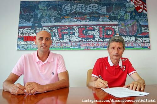 Gigi Mulțescu, alături de directorul sportiv Rufo Collado // foto: FC Dinamo București