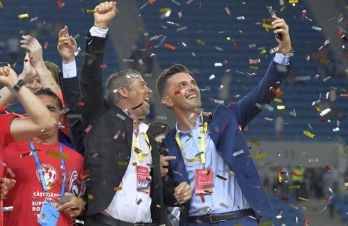 Bogdan Mara și Marius Bilașco, după triumful lui CFR Cluj din Liga 1