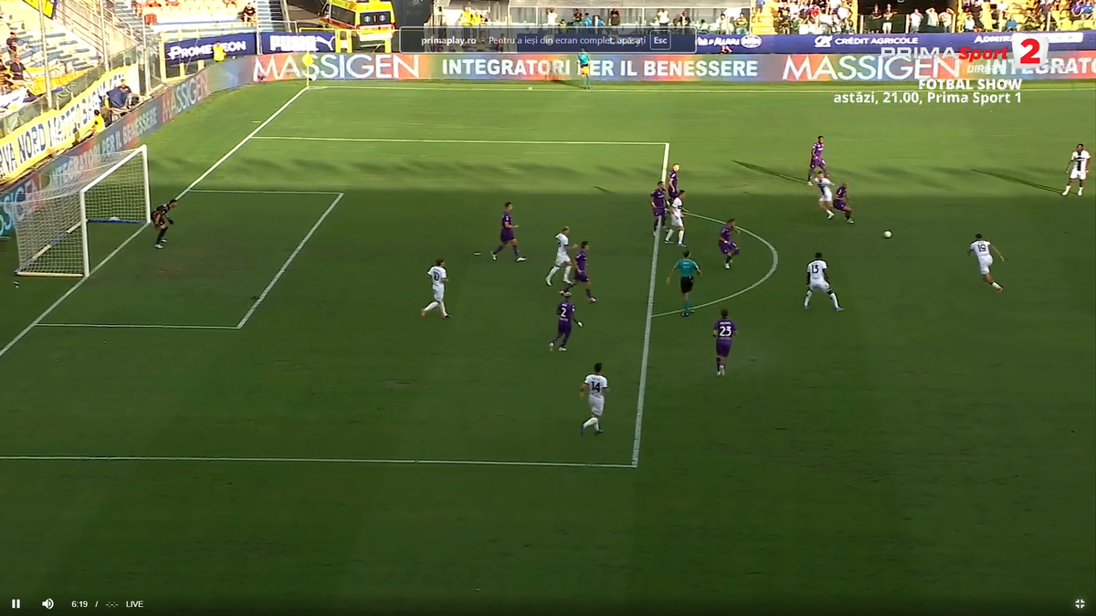 Valentin Mihăilă, ratarea începutului de sezon în Serie A » Incredibil cum a șutat în minutul 5 din Parma - Fiorentina
