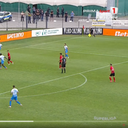Al doilea gol marcat de Nsimba în Csikszereda - Universitatea Craiova. FOTO: captură Prima Sport