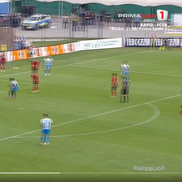 Al doilea gol marcat de Nsimba în Csikszereda - Universitatea Craiova. FOTO: captură Prima Sport