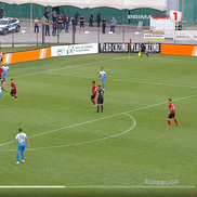 Al doilea gol marcat de Nsimba în Csikszereda - Universitatea Craiova. FOTO: captură Prima Sport