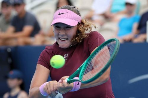 Mirra Andreeva în acțiune în turneul de la Cincinnati Foto: Imago Images