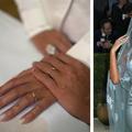 Imagine cu verighetele și una de la Gala Met 2026, când Georgina a purtat o rochie asemănătoare uneia de mireasă / FOTO: Imago