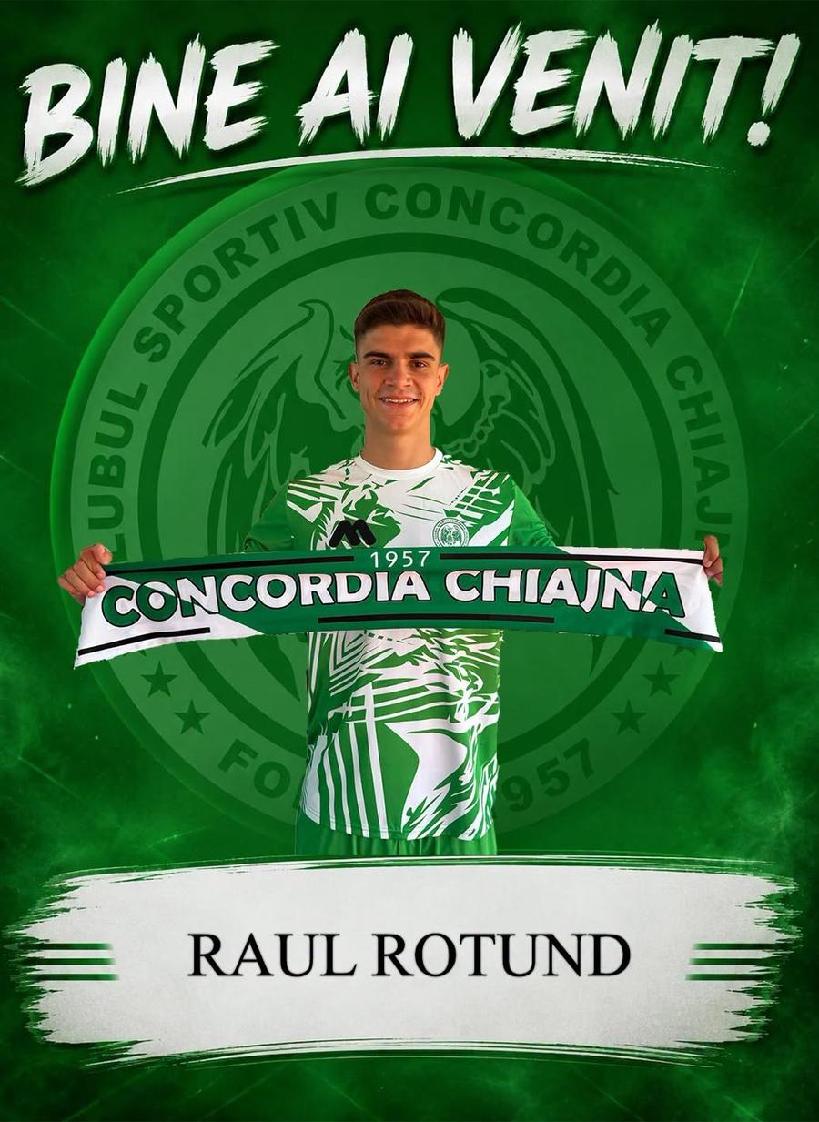 Raul Rotund, prezentat la Concordia Chiajna // Foto: Facebook A plecat de la Dinamo și a semnat în Liga 2: „Bine ai venit!”