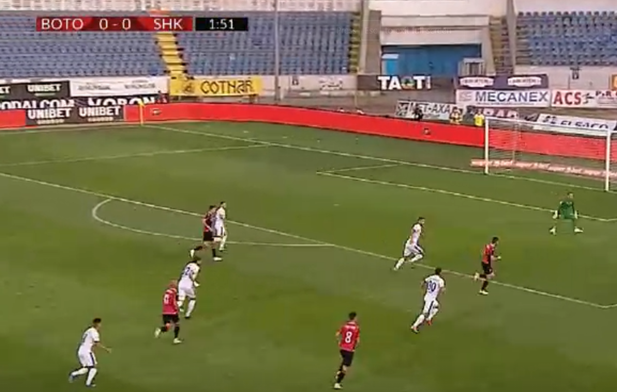 FC Botoșani - Shkendija. FOTO Start de coșmar pentru moldoveni! Încă o eroare comisă de portarul Eduard Pap, după golul de la peste 50 de metri încasat cu Dinamo