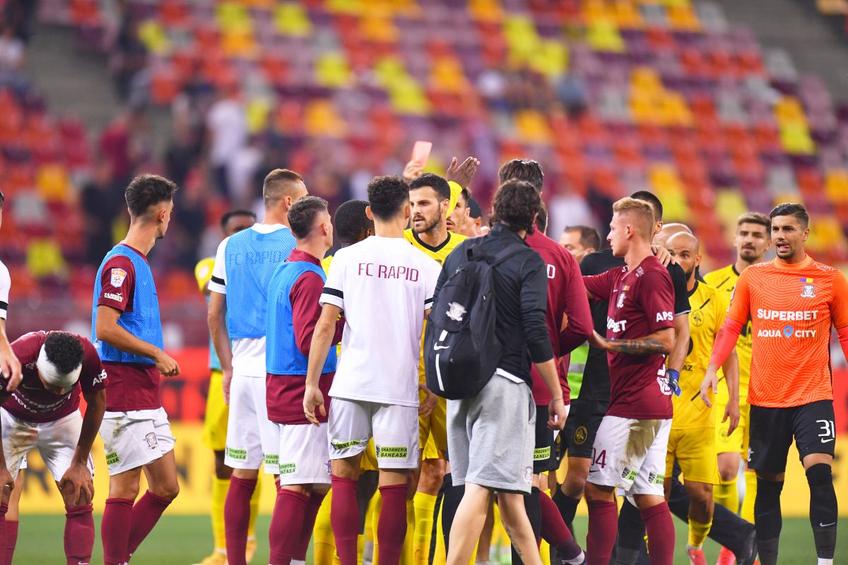 Alexandru Albu (28 de ani) a acuzat arbitrajul brigăzii lui Lucian Rusandru, după Rapid - Gaz Metan Mediaș, scor 1-2.