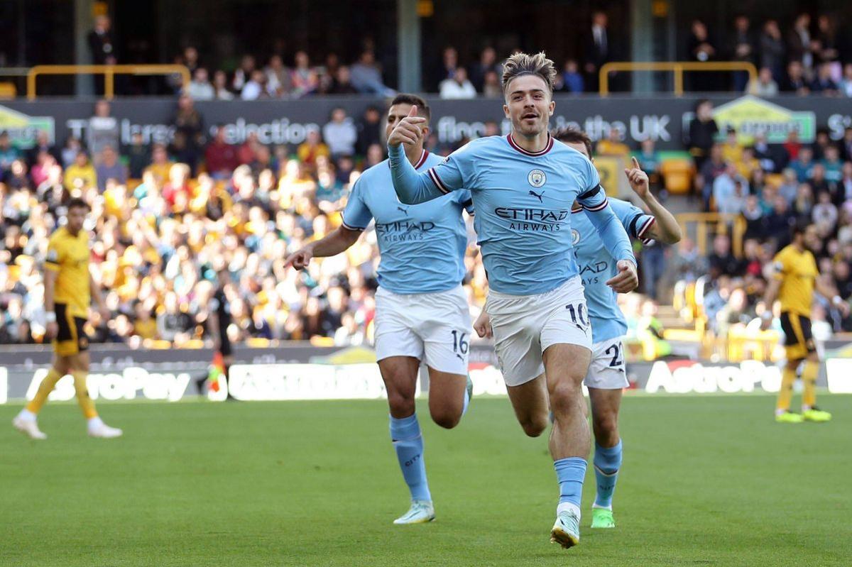 Fază desprinsă din FIFA la Manchester City - Wolverhampton » Grealish a marcat după 55 de secunde