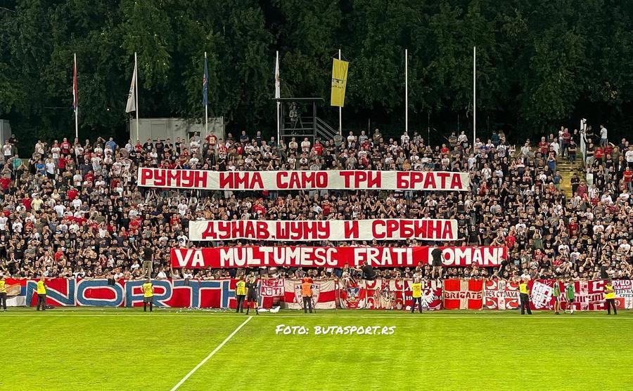 Ultrașii Stelei Roșii Belgrad, mesaj după incidentele de la România - Kosovo: „Românul are doar trei frați”