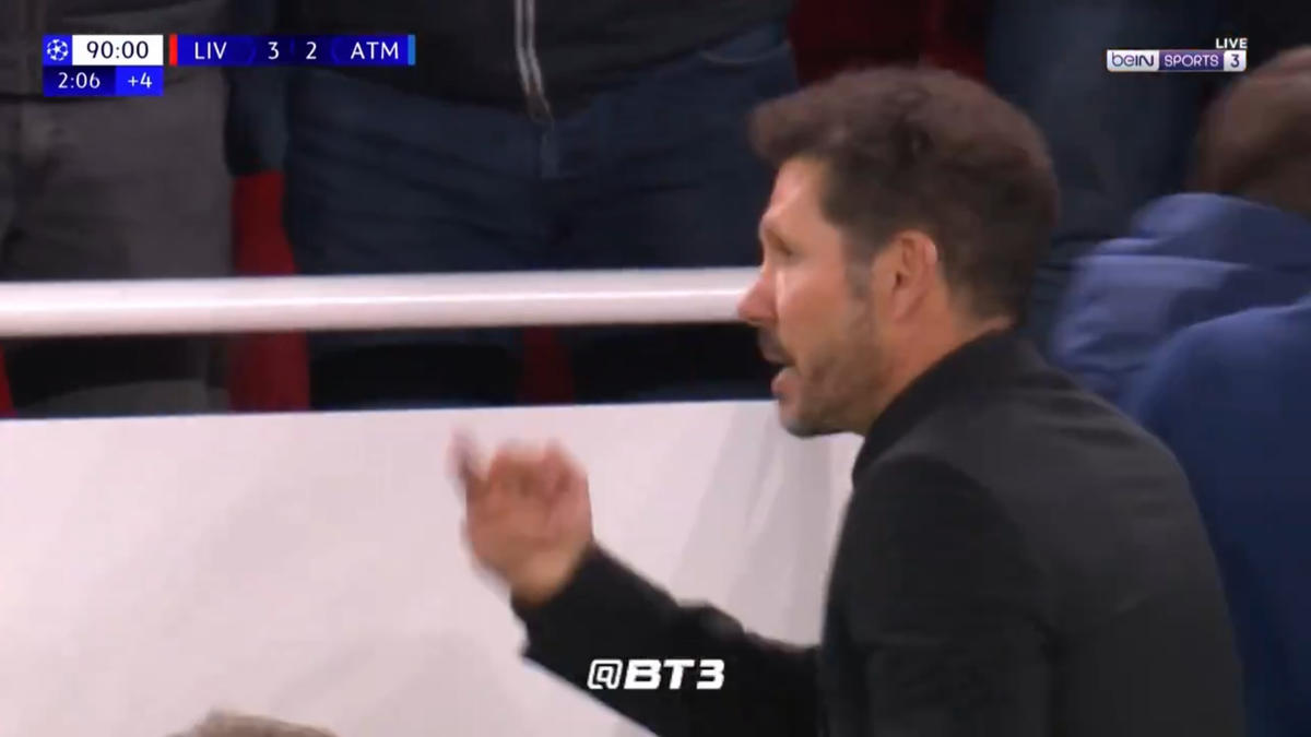 Diego Simeone, gesturi obscene spre suporterii lui Liverpool