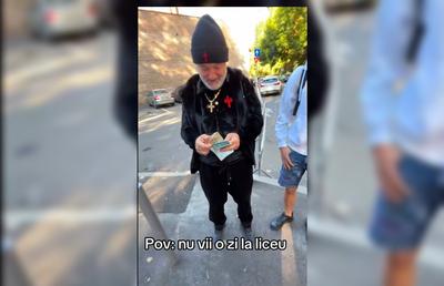 Gigi Becali, filmat pe TikTok în timp ce „ardea” sute de lei în curtea unui liceu din București: „Ce face Becali cu banii când noi avem nevoie de un fundaș!”