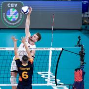 Janis Medenis, liderul emoțional al Letoniei/Foto: Florin Petean (CEV)