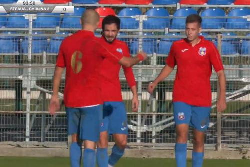 CSA Steaua a câștigat cu Concordia Chiajna 2, scor 2-0 // foto: captură @ Steaua TV