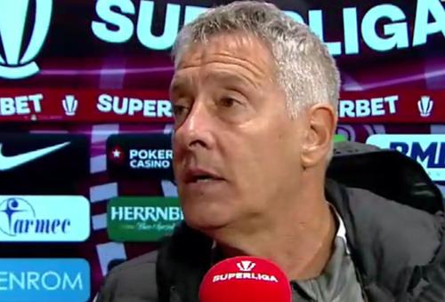 CFR Cluj a învins-o pe Sepsi Sf. Gheorghe, scor 2-1, în ultimul meci al rundei cu numărul 14 din SuperLigă. Cristiano Bergodi (58 de ani), antrenorul covăsnenilor, s-a plâns de arbitrajul brigăzii conduse de Istvan Kovacs (38 de ani).