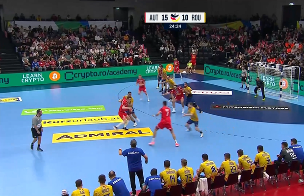 Ce este Academia Crypto.ro, reclama care i-a intrigat pe suporteri la meciul de handbal România - Austria